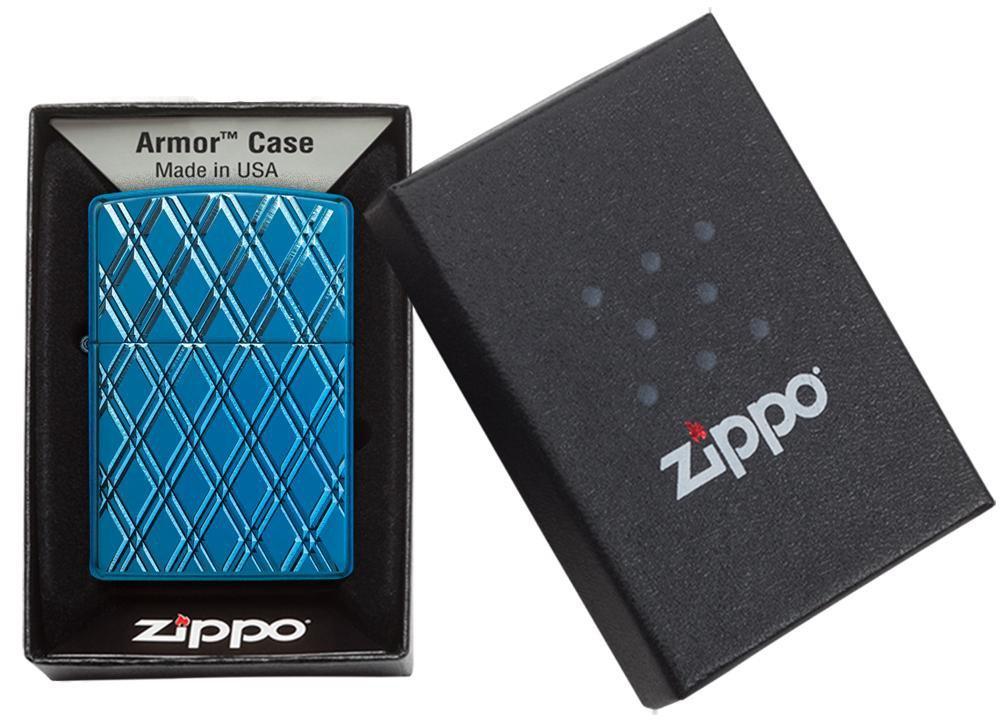 Zippo Armor High Polish Blue Diamonds Zippo